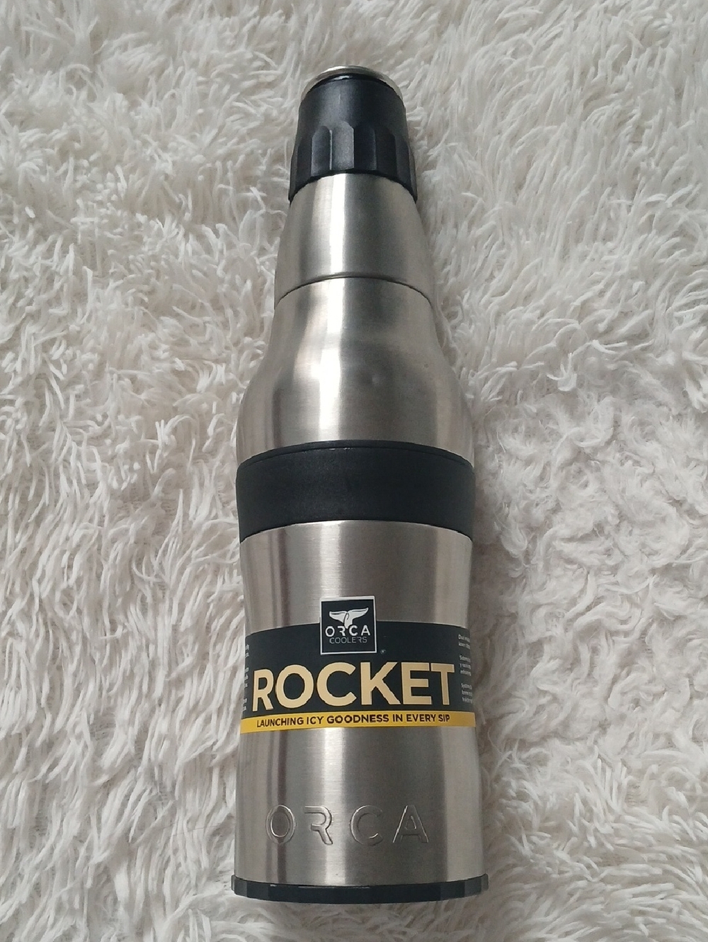 ORCA Rocket Stainless Steel Bottle - Silver & Black